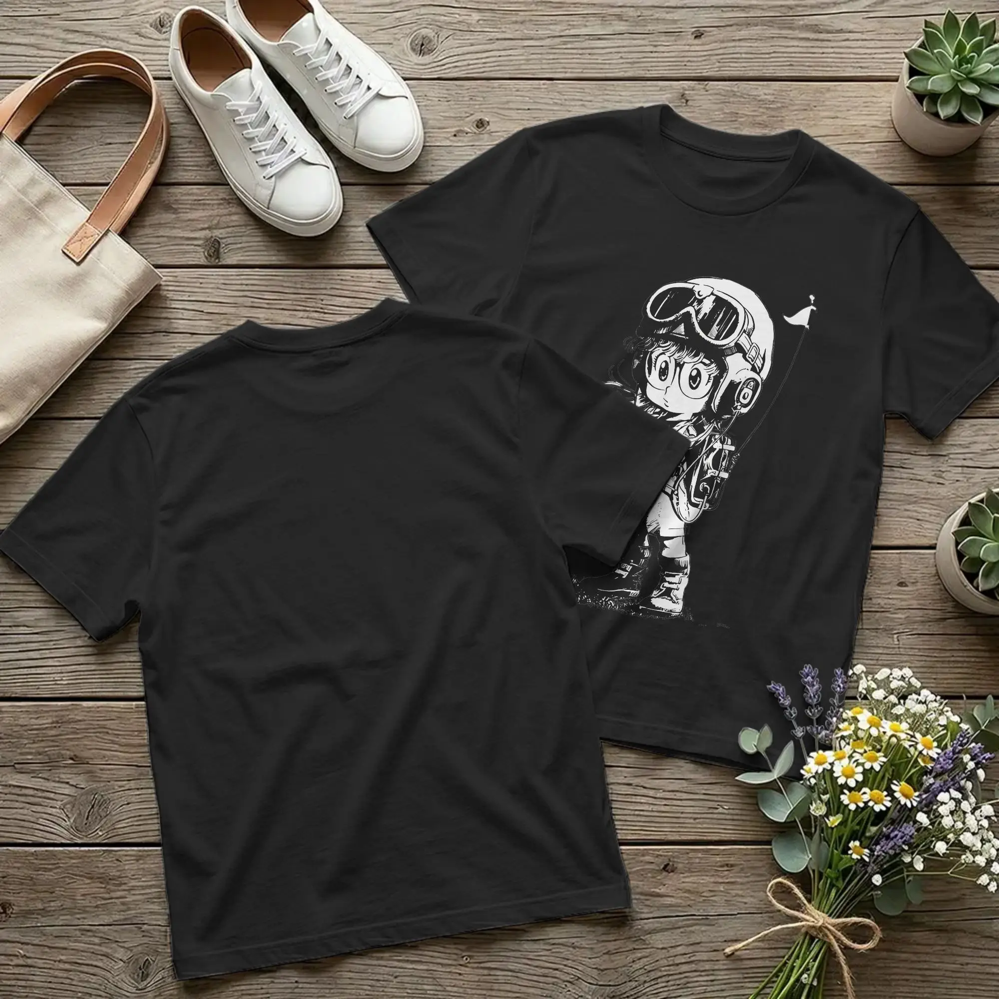 Hipster Arale Kawaii Manga T-Shirt Men Women Round Collar Cotton T Shirt Dr. Slump Short Sleeve Tee Shirt Clothing