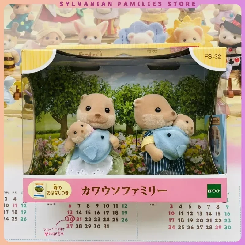 Asli Sylvanian boneka keluarga Kawaii Anime tokoh koleksi mainan splashy otter keluarga Ternurines Sylvanian hadiah keluarga