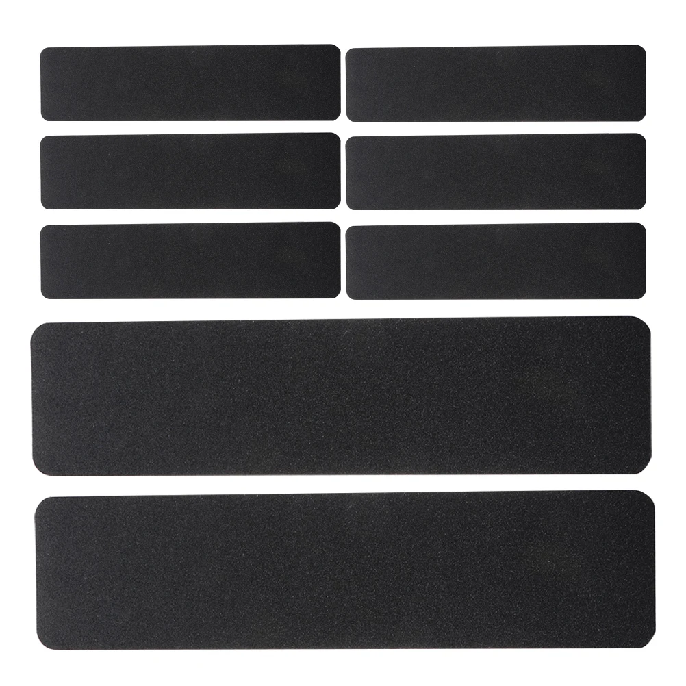 8PCS Black PVC Anti Slip Stair Treads Non Slip Strips Outdoor Steps Stairs Grips Tape Material Versatile Use Indoor