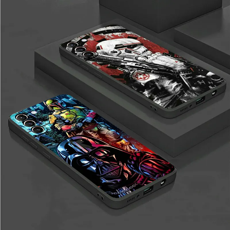 Case For Samsung Galaxy S24 S23 S22 Ultra S20 S21 FE S10 S9 Plus S8 S10e S7 Black Soft Funda Phone Cover StarsWars Darth Vader