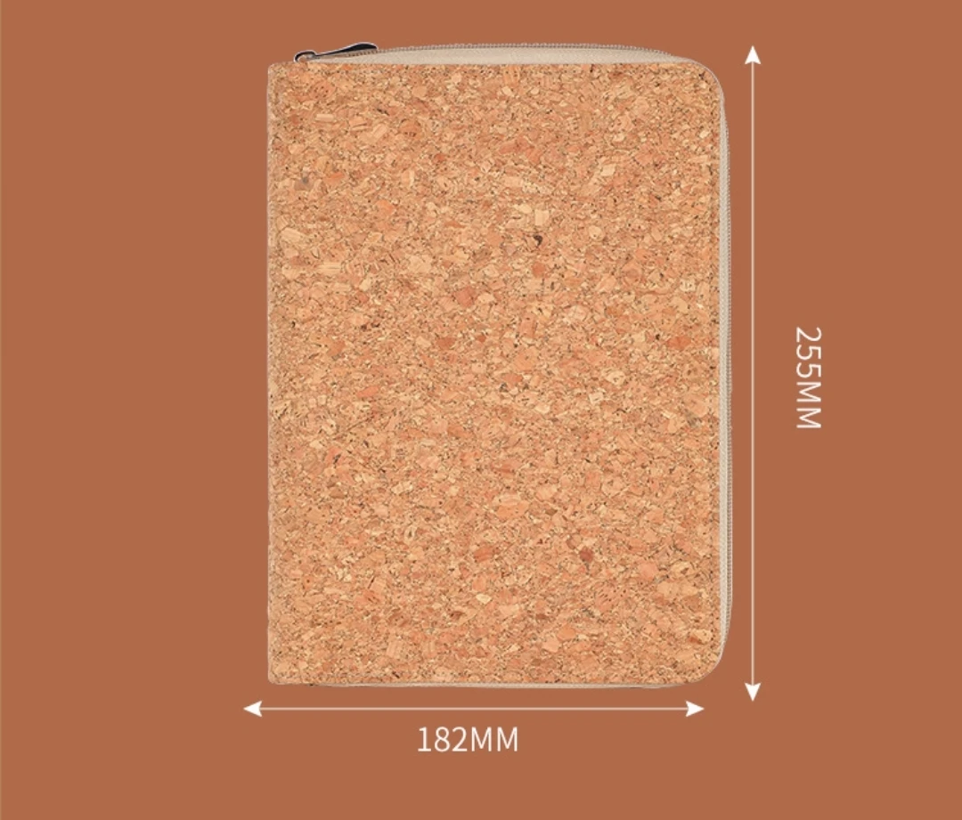 New Wood color scheme A5 Leather Binder Notebook  Album Organizer Budget Planner PU Leather Cover with Zipper 6 Rings Refillable