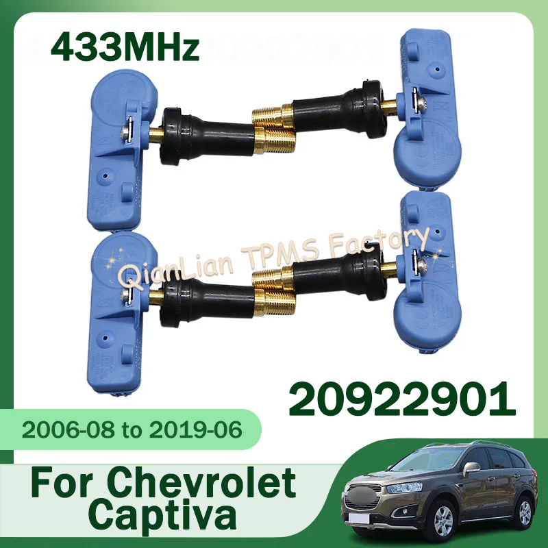 1/4 pces 433mhz 20922901 tpms sensor de pressão dos pneus para chevrolet captiva cobalto aveo matiz orlando spark tahoe rastreador trailblazer
