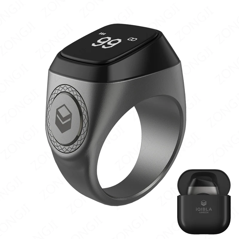 Originale IQibla M02 lega di metallo Tasbih Smart Ring musulmani Tasbeeh Digital Zikr Counter 5 promemoria tempo di preghiera Bluetooth best