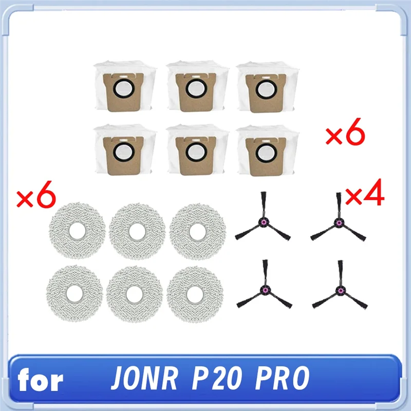 X16A 2025 جديد-ل Jonr P20 Pro ملحقات المكنسة الكهربائية فرشاة جانبية خرقة كيس لجميع الغبار ملحقات متينة للغاية قطع غيار طويلة الأمد أ #1