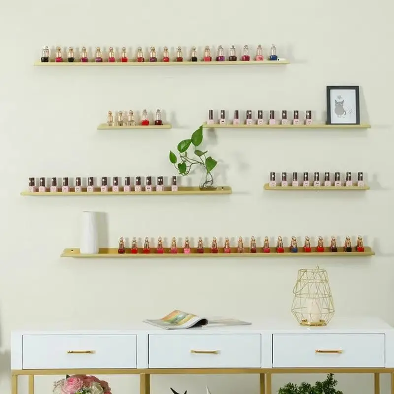 

Wall Mounted Nail Rack Display Rack Storage Organization Nail Polish Jewelry Shelf Multi Purpose Cosmetics Holder Metal Material