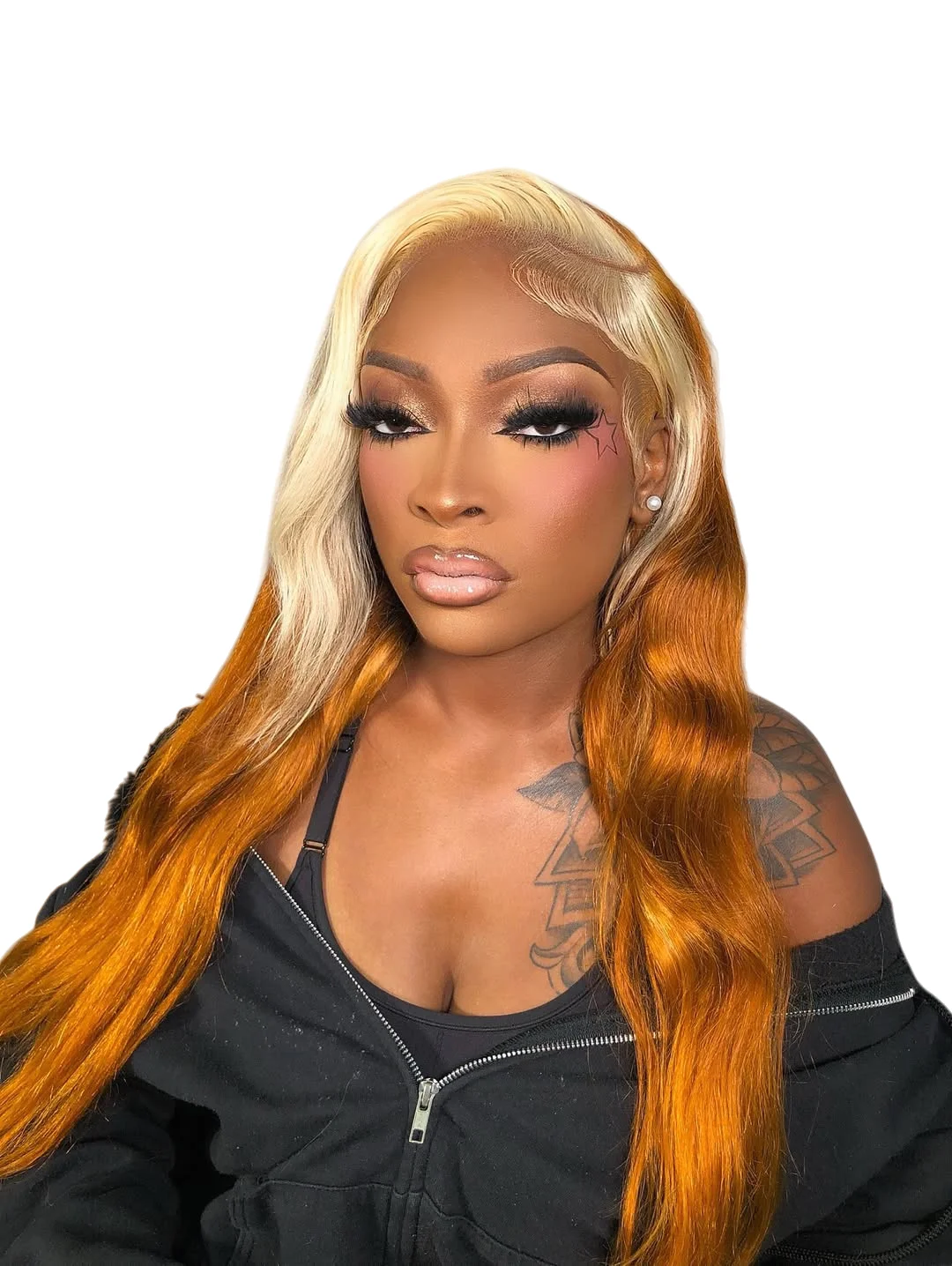 

Парик из натуральных волос 13x6 Ombre Blonde/Ginger Body Wave, предварительно проработанный, с кружевной передней частью, плотность 180% 250%, бразильские парики из необработанных волос 13x4