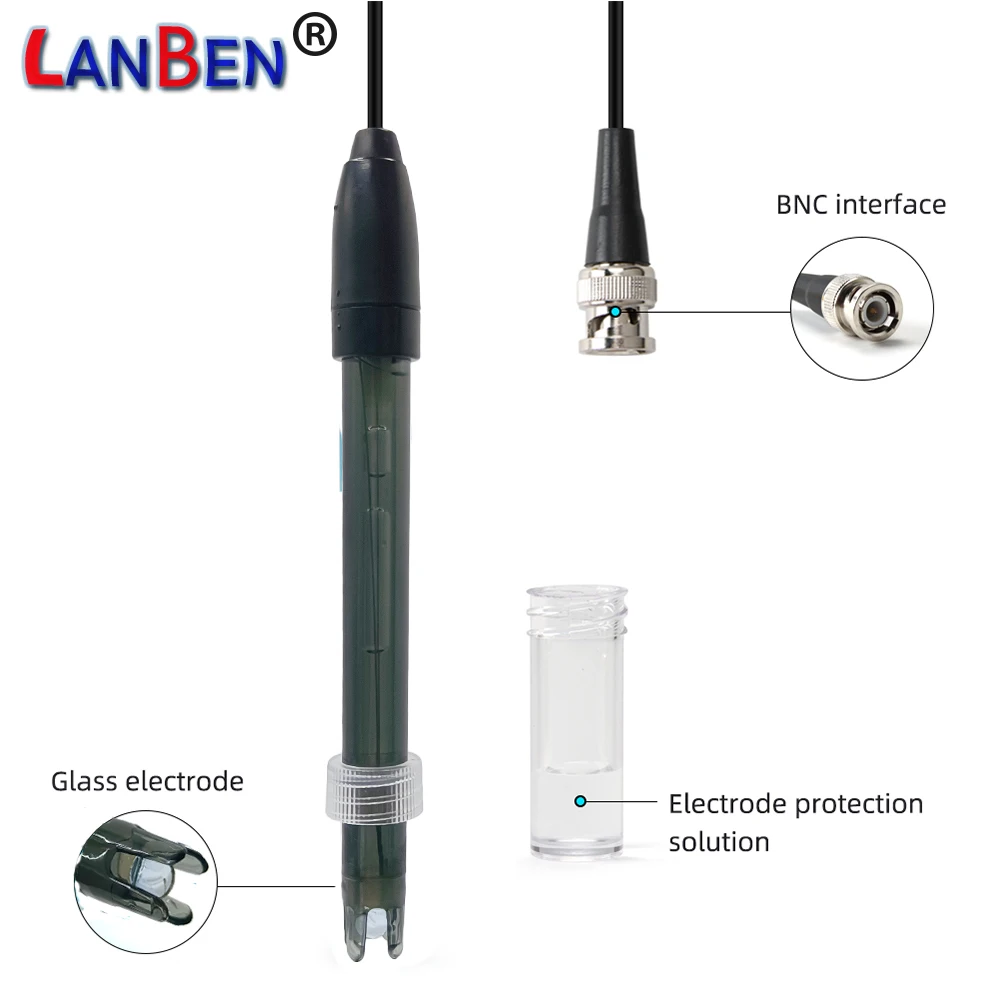 Pen Type PH Electrode Sensor BNC Connector Probe Pool Water Laboratory pH Probe For Aquarium