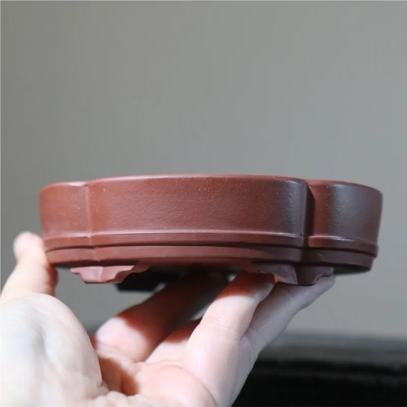 Purple Clay Flower Pot Crabapple Shaped Papaya Shaped Handmade Bonsai Pot Desktop Bonsai Pot Shallow Pot Exquisite Flower Pot