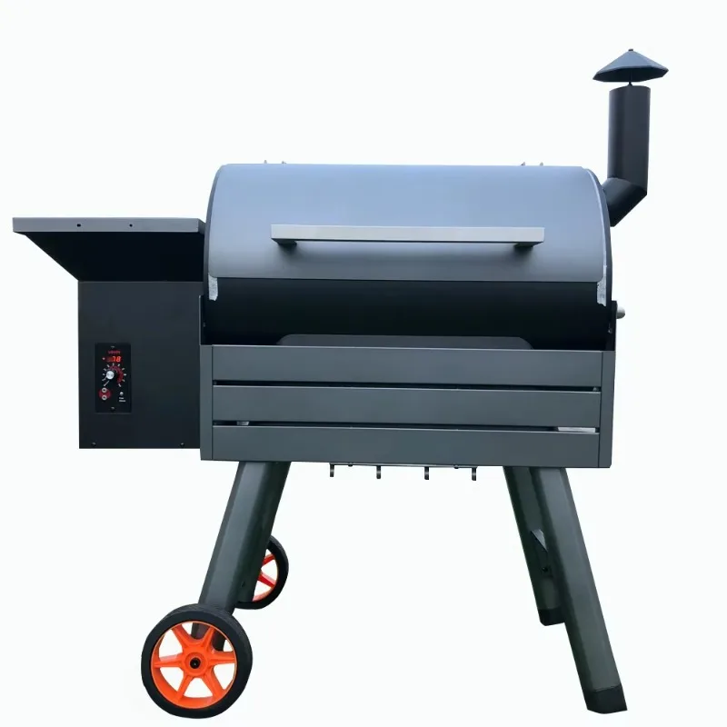 Hot Sell Outdoor Garden Wood Pellet BBQ Grills Barbecue Pellet Smoker With Upgrade Digital Temperature Controller for Camping