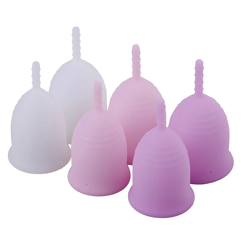 Copo menstrual reutilizável de silicone, copos médicos macios para senhoras, mulheres Período, S, L