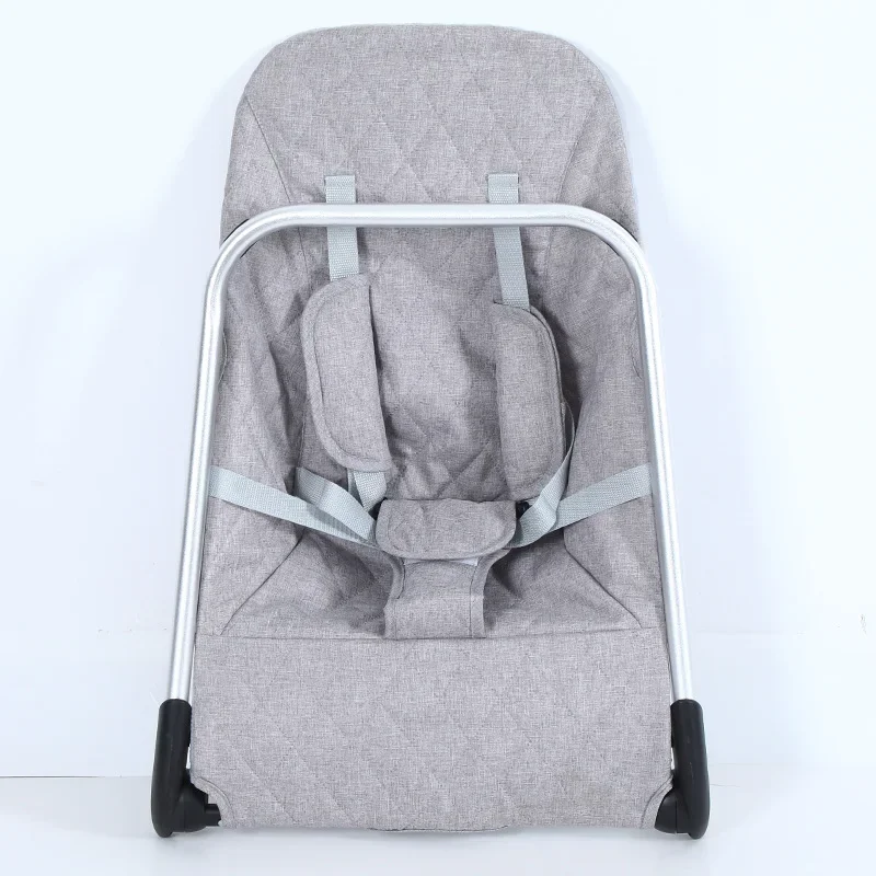 Mecedora portátil para bebé, silla reclinable relajante para el hogar, con juguetes, plegable