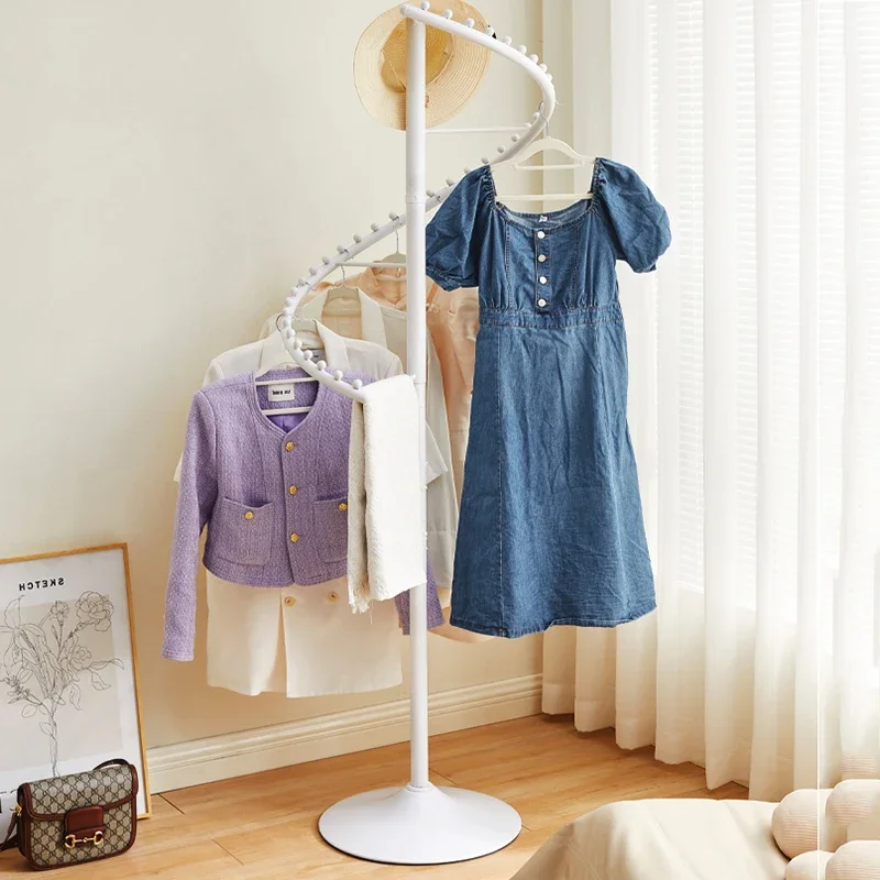 Metal Rail Clothes Hanger Evening Dresses Storage Organizer Entryway Coat Racks Hanger Wall Valet Stand Moveis Modern Furniture image 2