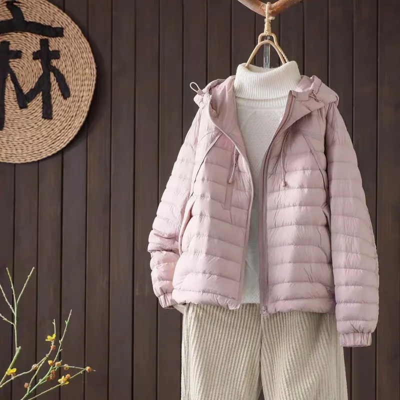 

Short Down Jacket 2025 Fall/Winter New Arrival Hooded Lightweight Fashionable Korean Style Warm Casual Coat Trendy