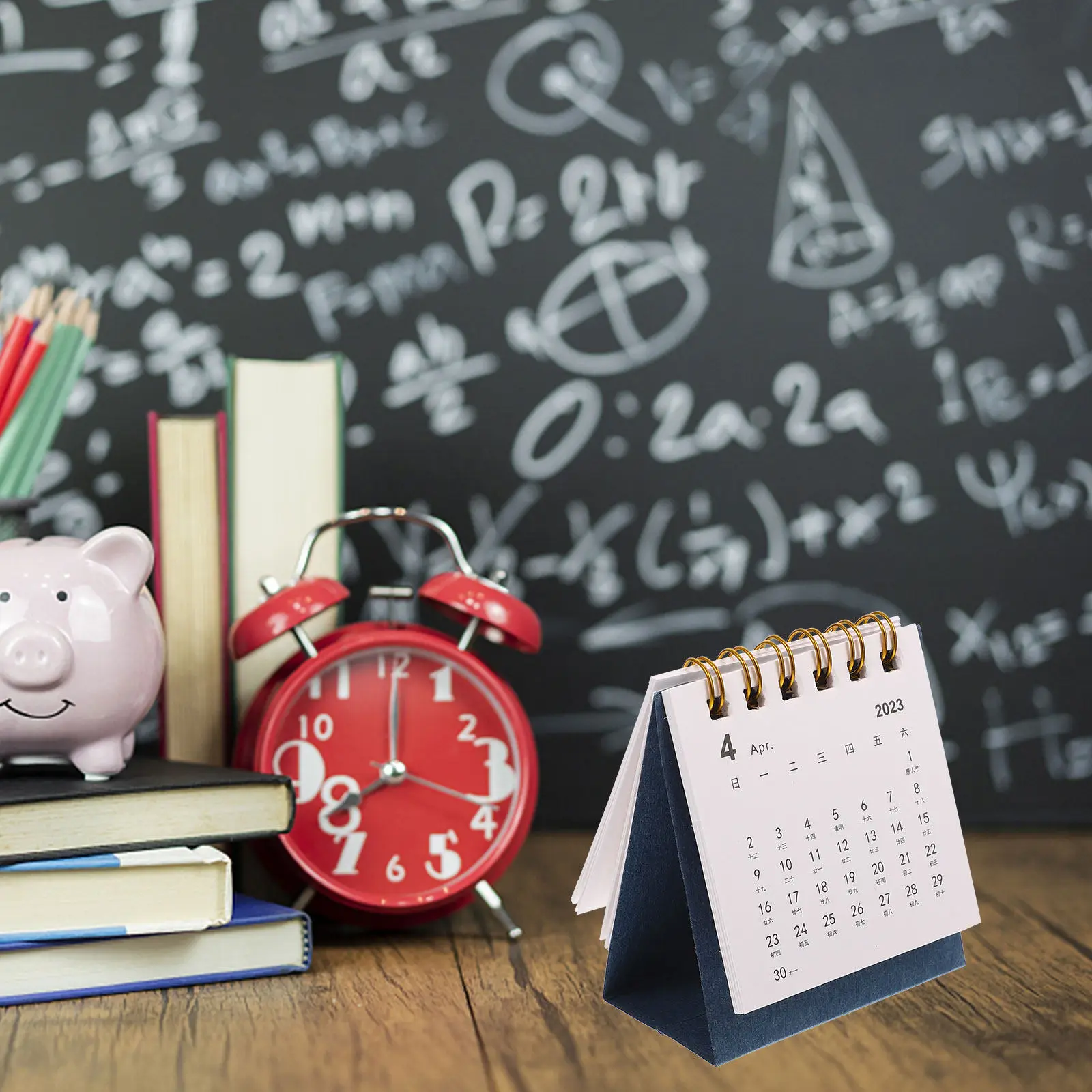 

Mini Desk Calendar Delicate Household Standing Month Calendar Portable Office Supply Home Accessory Creative Classic Design