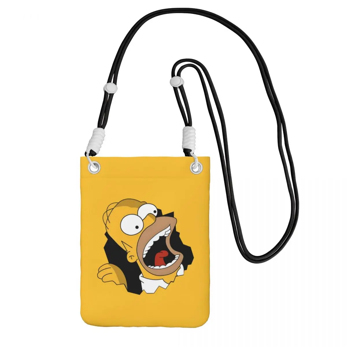 

Custom Simpsons Mobile Phone Bag Cycling Camping Men Women Comedy Cartoons Small Crossbody Purse Smart Phone Wallet With Strap