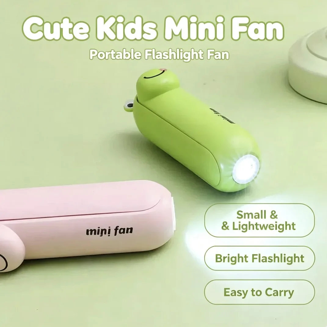 Cute Mini Fan Portable Hand Fold Bedside Office USB Charge Battery Table Desk Cooling USB Cooling Folding Handheld Fan