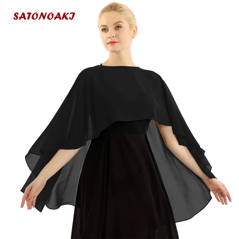 Acessórios do casamento das mulheres Capes Jacket Wraps Chiffon Soft Capa Shrug Bridal Kurtki Bolero Mariage Noiva Evening Cover Up Shawl