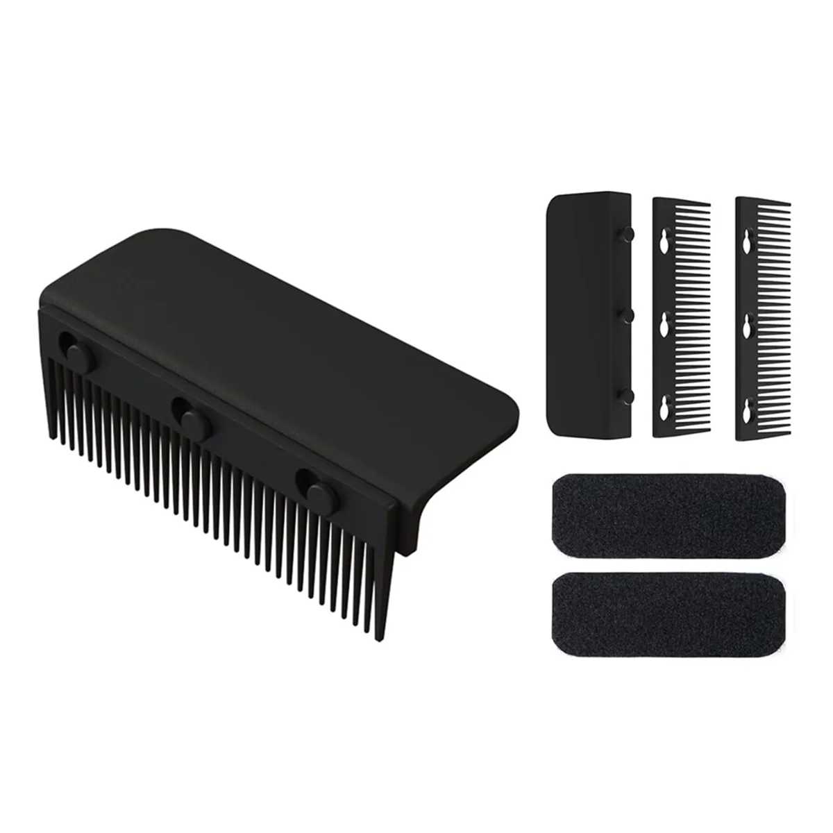 Flat Iron Comb Attachment Clip On, Grip Comb for Flat Iron, Flat Iron Hair Straightener Comb, for Flat Iron Black