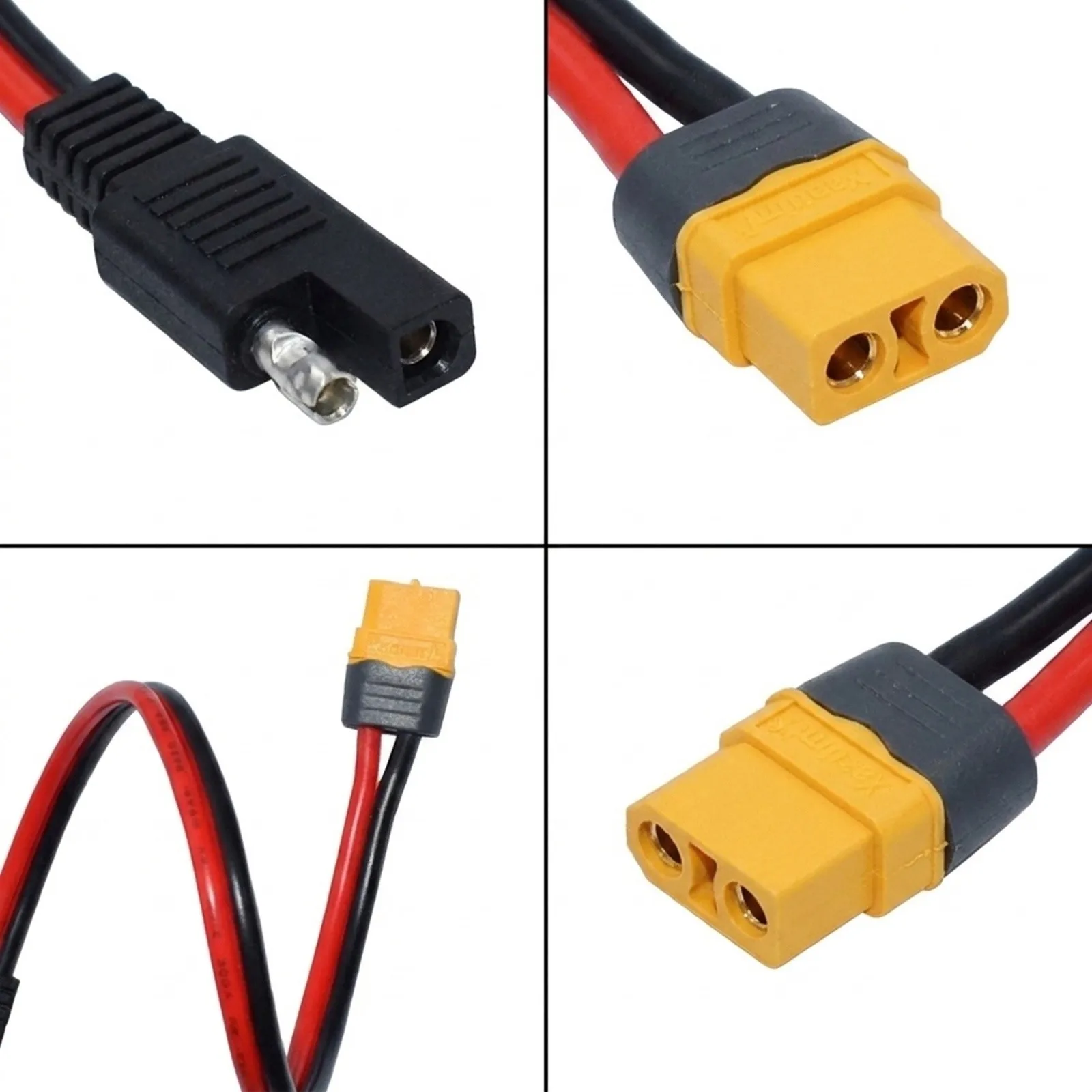 12AWG for xt60 Female To Battery Storage Power Cord for solar Battery Banana Cable With Dust Cap for solar Panels Electrical