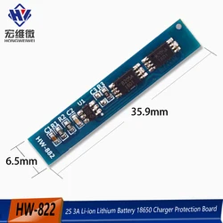 5PCS 2S 3A Li-ion Lithium Battery 7.4v 8.4V 18650 Charger Protection Board bms pcm for li-ion lipo battery cell pack