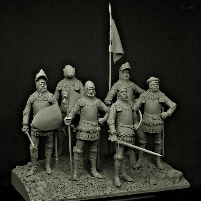 

75MM Resin bust model kits figure colorless and self-assembled (no platform /Only two soldiers, parts are replaceable) A-1592