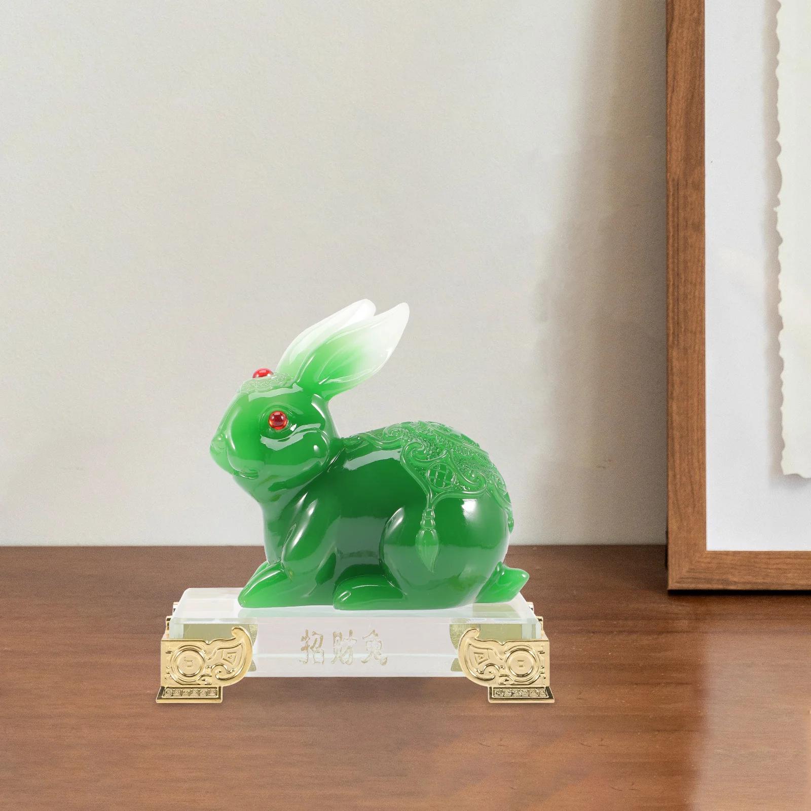 

For Home Office Tabletop Bunny Adornment Decor Bunny Tabletop Rabbit Ornament Resin Decoration Craft Gift