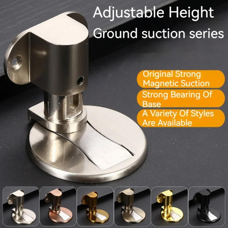 

No Punching, Adjustable Height, Strong Magnetic Door Suction, Anti-collision, Invisible Bathroom Door, Zinc Alloy Floor Suction