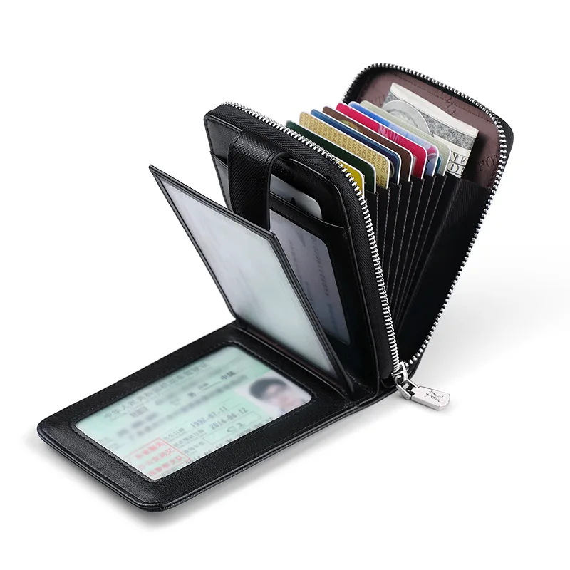 williampolo-men's-leather-wallet-large-capacity-card-holder-driving-license-id-holder-multi-slot-zipper-closure-bifold-wallet