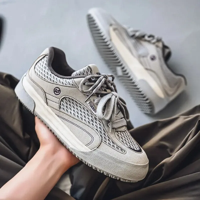 

Самый продаваемый новый популярный продукт 2025: универсальная, дышащая и модная мужская повседневная спортивная обувь большого размера на плоском каблуке с сеткой