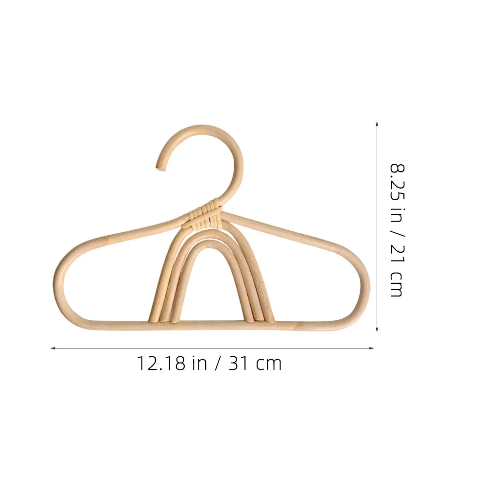 Rainbow Hanger Premium Rattan Clothes Hanger Clothing Organizer Compact Closet Storage Hangers For
