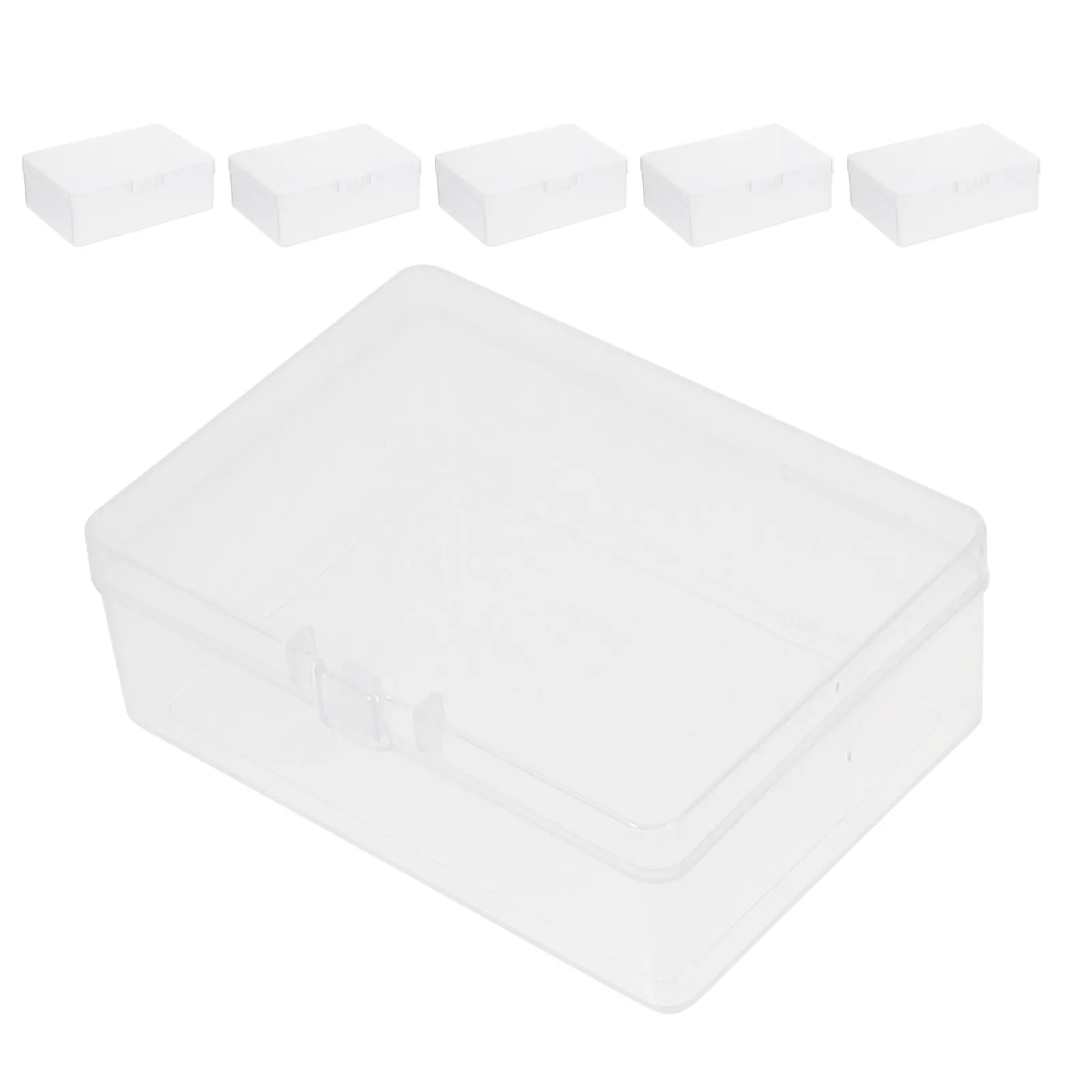 6Pcs Card Protection Boxes Transparent Gaming Card Holders Hard Plastic Organizer Snap Closed Dustproof Case Collector Storage