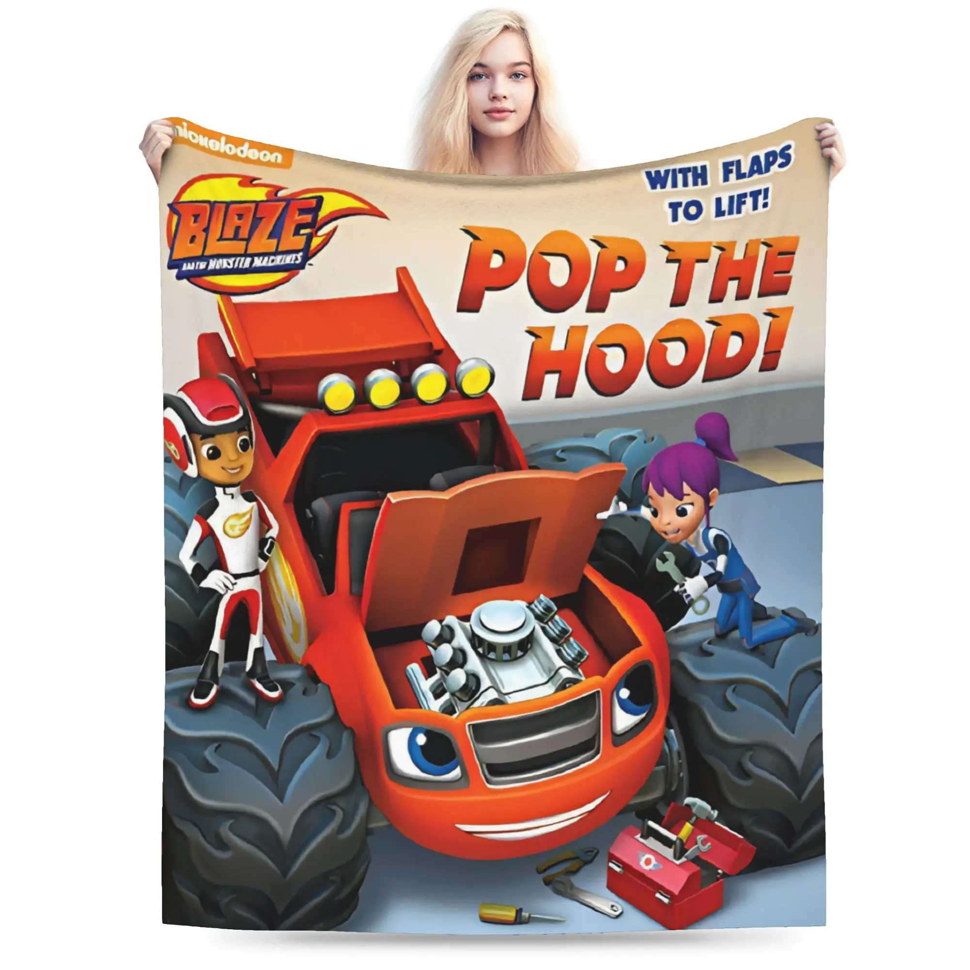 Blaze and the Monster Machines Blanket Multiple Sizes Warm Cozy Fluffy  Throw Blankets for Sofa Couch and Bed