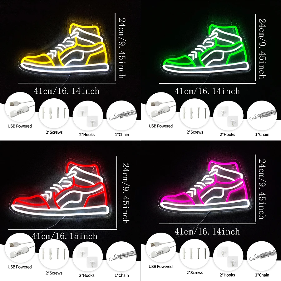 Shoe Series Neon Sign For Wall Decor,Led Neon Light For Bedroom,Man Cave Decor,Home,Birthday Party Gifts For Teens,Shoe Store