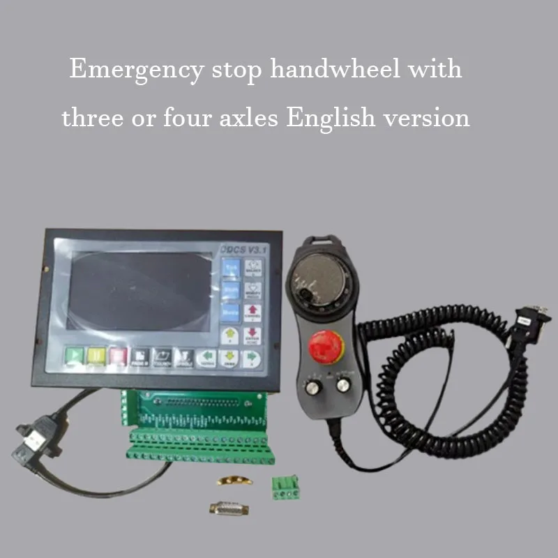 New engraving machine offline DDCS V3.1 DDCS V4.1 CNC system English version emergency stop handwheel three-axis four axis