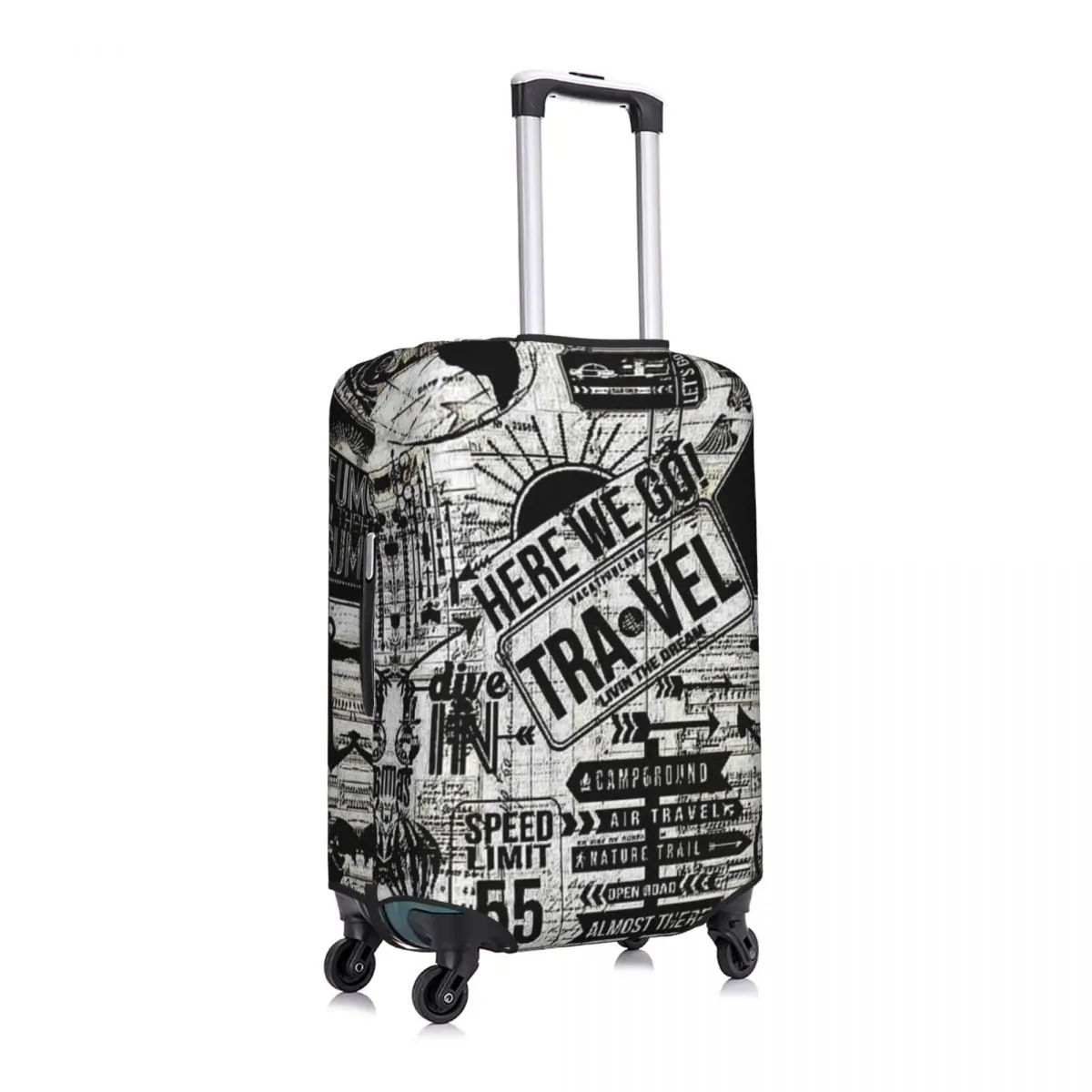 Couverture de valise de voyage en spirale graffiti, motif drôle, protecteur d\'affaires pratique, fournitures de bagages, vacances