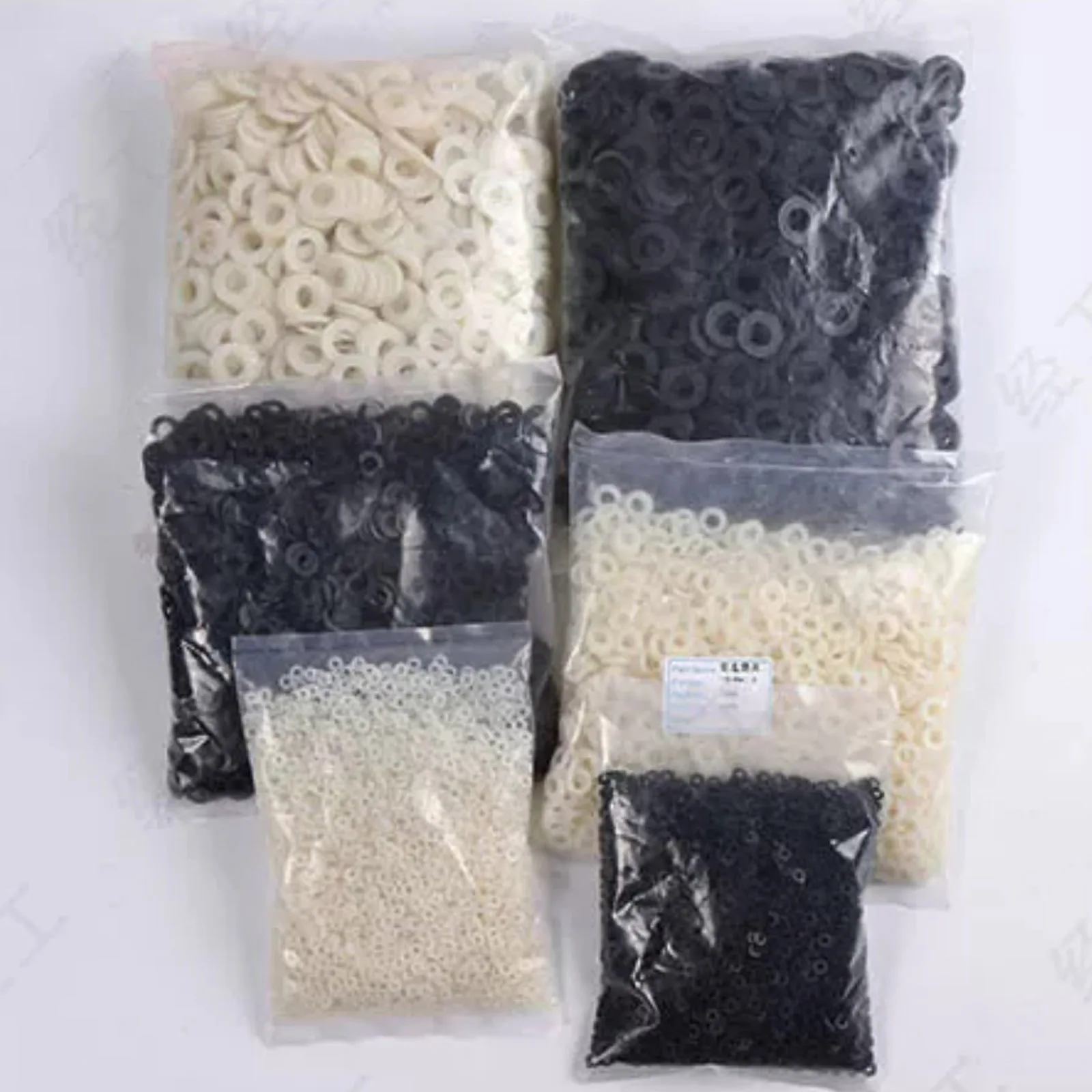 100pcs M2 M2.5 M3 M4 M5 M6 M8 M10 M12 White Black Plastic Nylon Flat Washer Plain Spacer Insulation Gasket Ring For Screw Bolt