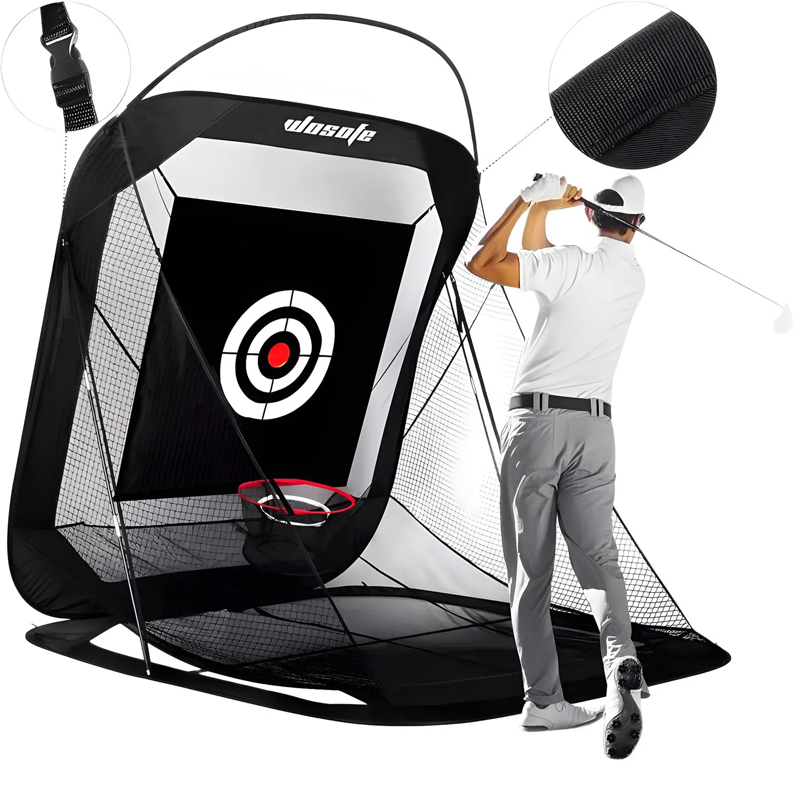 

Golf Chipping Net Golfing Target Net Swing Training Golf Equipment for Swing Practice Indoor Outdoor Gift for Golf Lovers