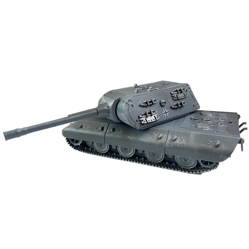 1/72 German E-100 Heavy Tank E100 Rat Turre Alloy Finished Product Simulation Model for Children Adults Toy Collection Display