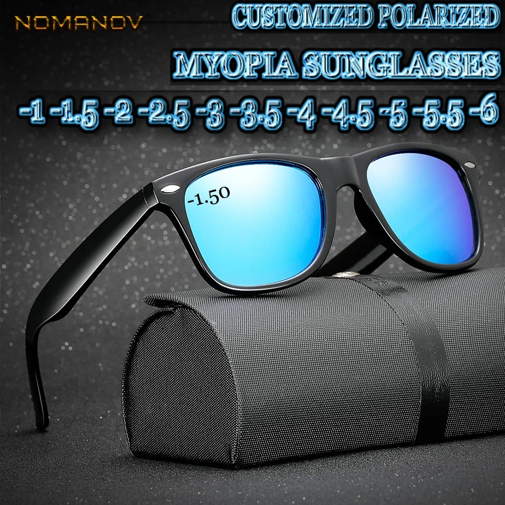 

Custom Made Myopia Minus Prescription Polarized Lens Summer Style Classic Simple Frame Outdoor Sunglasses -1 -1.5to -6