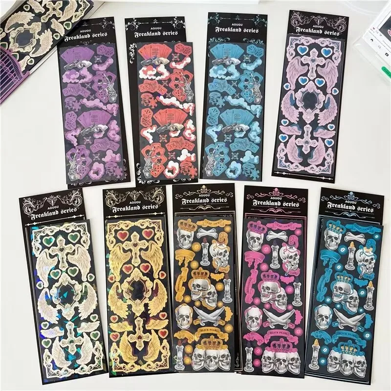 NONE MINKYS Neue Ankunft 3 stücke 6 stücke Kawaii Bär Band Laser Bling Aufkleber DIY Sammelalbum Aufkleber Konfetti Dekoration DIY Foto rahmen 7