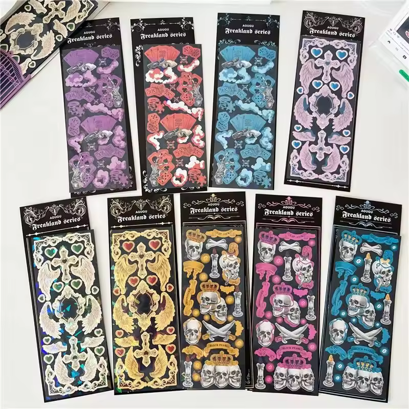 MINKYS New Arrival 3pcs 6pcs Kawaii Bear Ribbon Laser Bling Stickers DIY Scrapbook Stickers Confetti Decoration DIY Photo Frame - Image 11