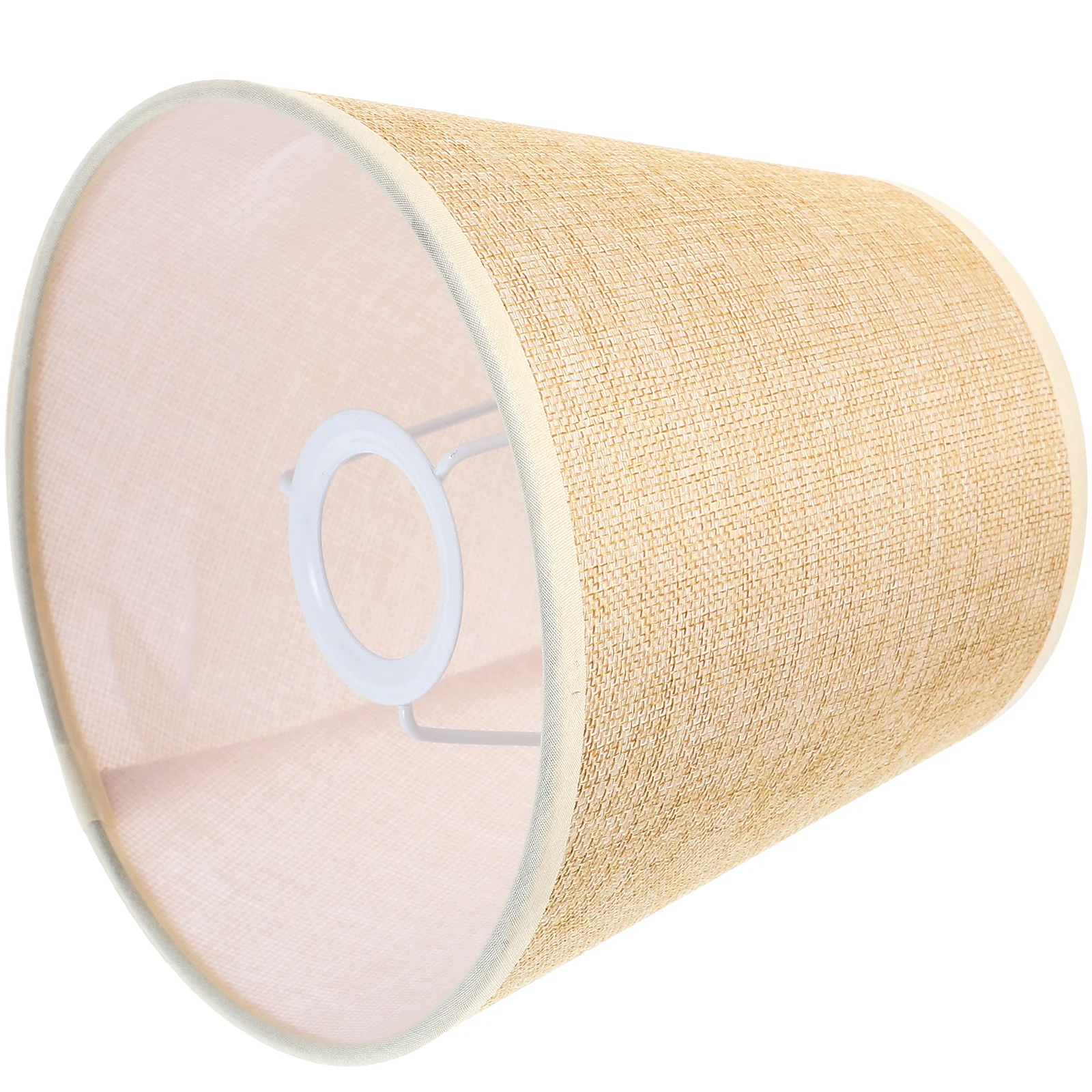

Round Cylinder Lamp Shades Fabric Metal Table Desk Bedside Simple Replacement Cover Stable Dustproof Warm Atmosphere