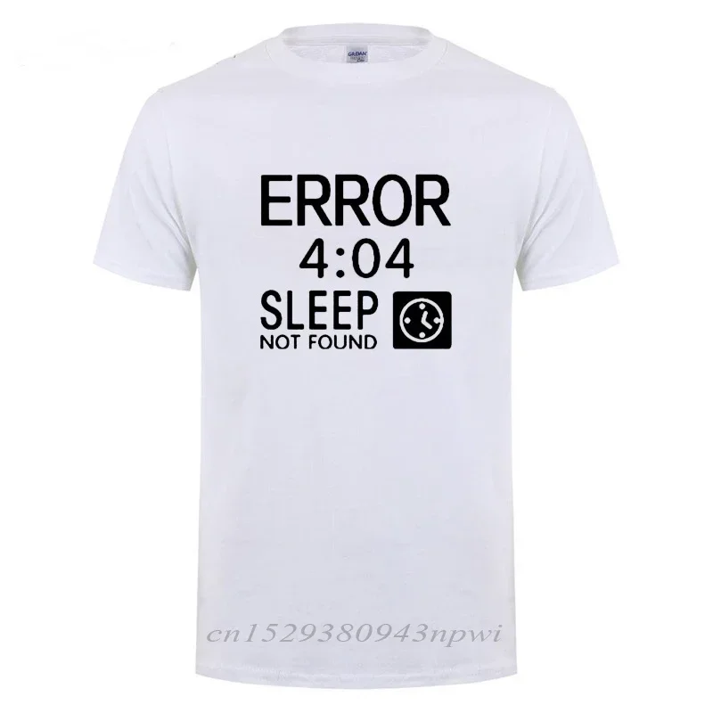 Artistic Computer 404 Error Not Found T Shirt Funny Birthday Gifts For Men Coder Geek Programmer T-shirt Large Size Casual Tee