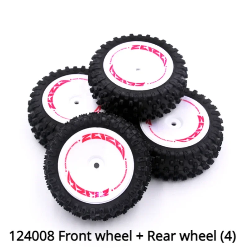 

RC Car Wheels Tires for WLtoys 124008-2727 rear tire set 124008-2726 front tire set Remote Control Car Upgrade Parts Rubber Tyre