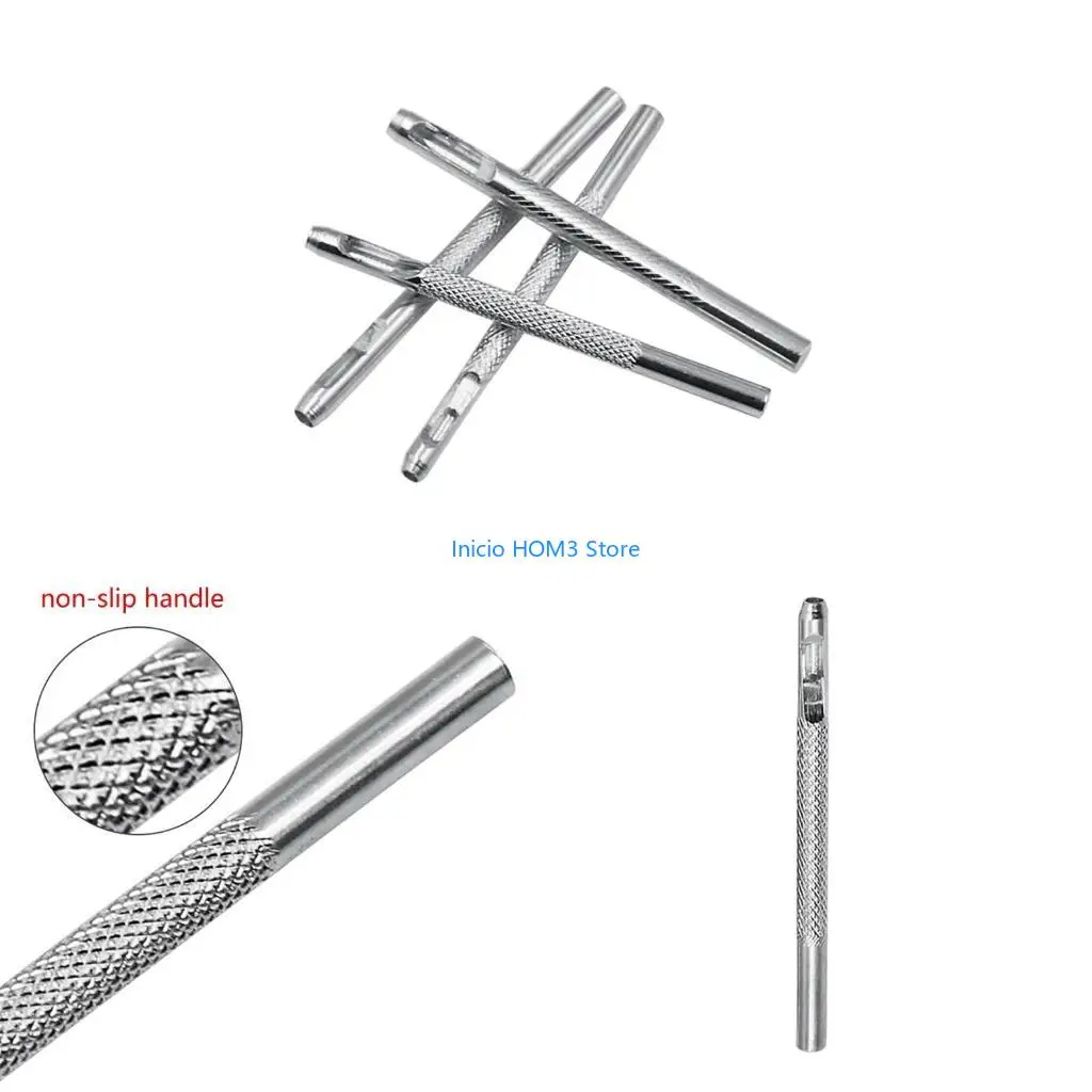 A5YD Leather Hole Leather Round Hole Tool Hollow Hole Used for Leather Watch Band 2.5mm/3mm/3.5mm/4mm