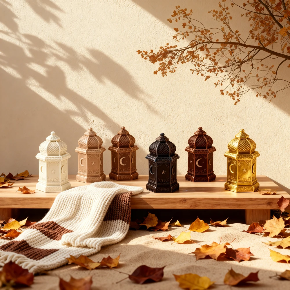 

Eid Mubarak Ramadan Lamp Decor Islamic Ramadan Kareem Lantern Silicone Candle Mold Muslim Lantern Silicone Mold