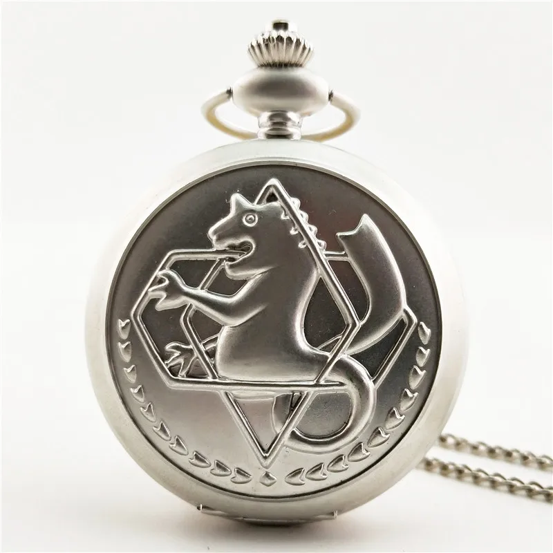 Vintage Luxury Full Metal Animal Carving Quartz Pocket Watch for Men Women Engrave Fob Chain Bronze Antique Clock for Collection