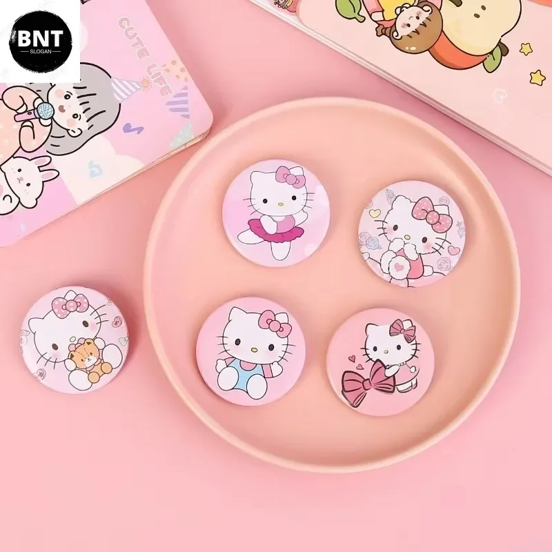 Sanrio Hello Kitty Broche Anime Actiefiguren Q Beeldjes Schattig Speelgoed Badge Kleding Merchandise Versiering Kinderen Verjaardagscadeaus