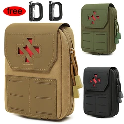 Molle First Aid Pouch Empty Medical Bag IFAK Tactical Rip-Away Pouches Small Bug Out Bags Trauma Medical Bag D-ring Clip Locking