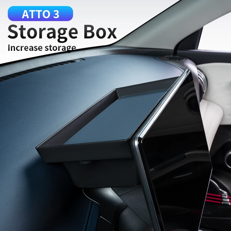 

Automotive Car Dashboard Storage Box Center Console Organizer For BYD Atto 3 Yuan Plus Navigation Screen Back Organizer Tray